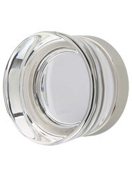 City Lights Flat Disc Glass Cabinet Knob - 1 3/8" Diameter